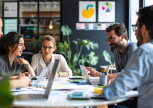 Corporate executive leading a team with excellence from Top Consulting Firms.